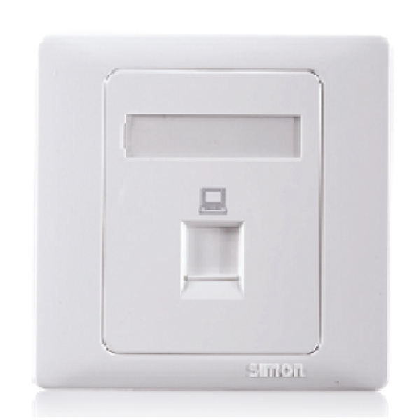 Ổ cắm dữ liệu đơn chuẩn RJ45 và Cat.6 Simon 55218S6v