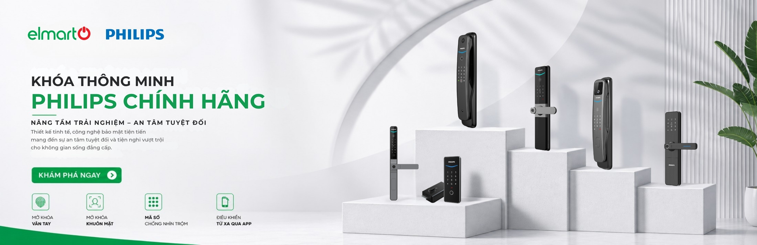 KHÓA THÔNG MINH PHILIPS CHÍNH HÃNG TẠI ELMART